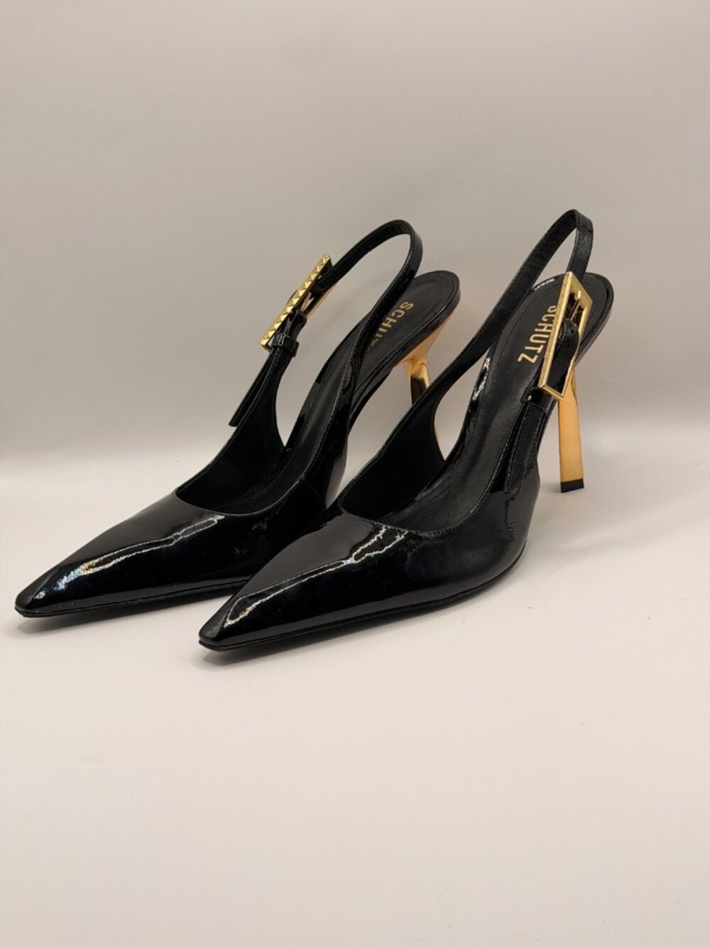 Schutz Women Ciara Slingback Pointed Toe Pump Heel Sz 10.5